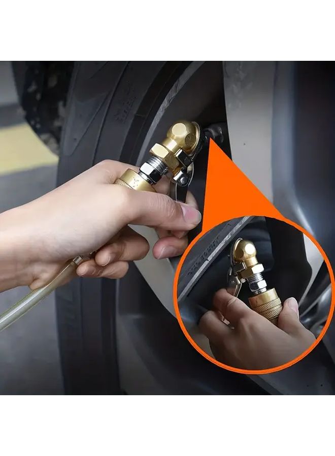 Heavy Duty Tire Inflator With Locking Quick Connect And Gauge Nozzle 1pc - Image 4